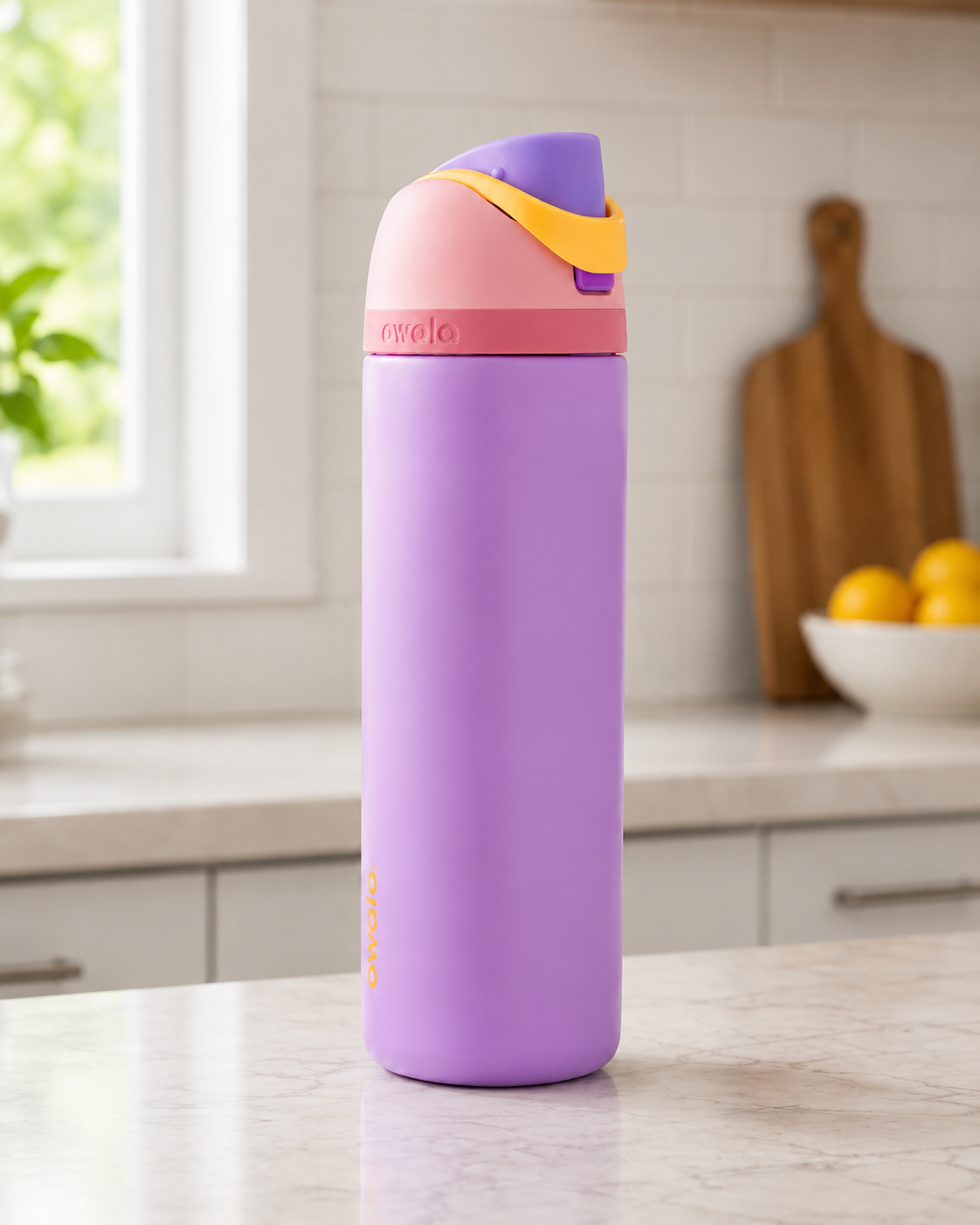 Owala Disney Princess FreeSip Insulated Stainless Steel Water Bottle with Straw for Sports and Travel, BPA-Free Sports Water Bottle, 24 oz, Rapunzel