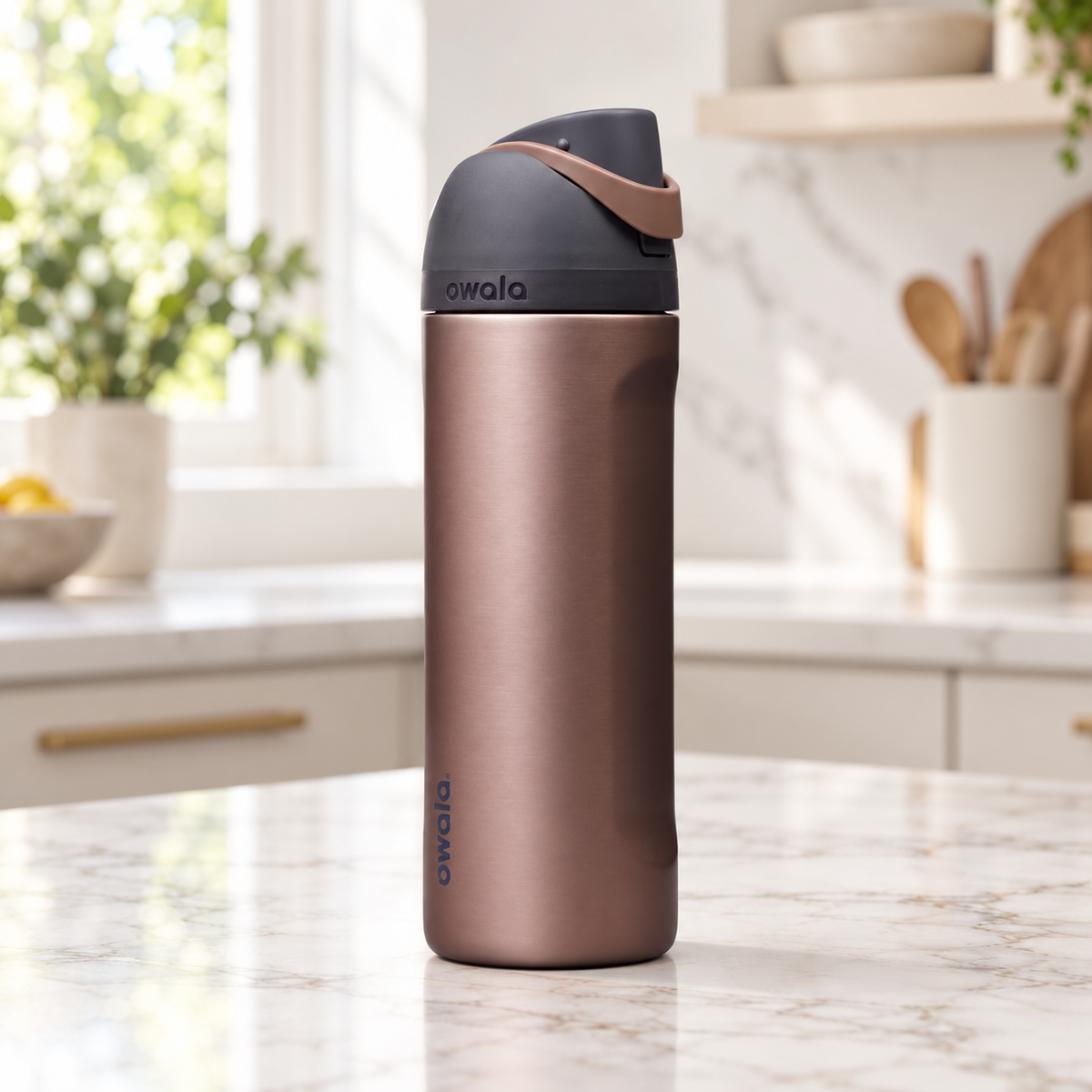 Owala FreeSip® Insulated Stainless Steel Water Bottle with Straw, 24 oz – Desert Smoke