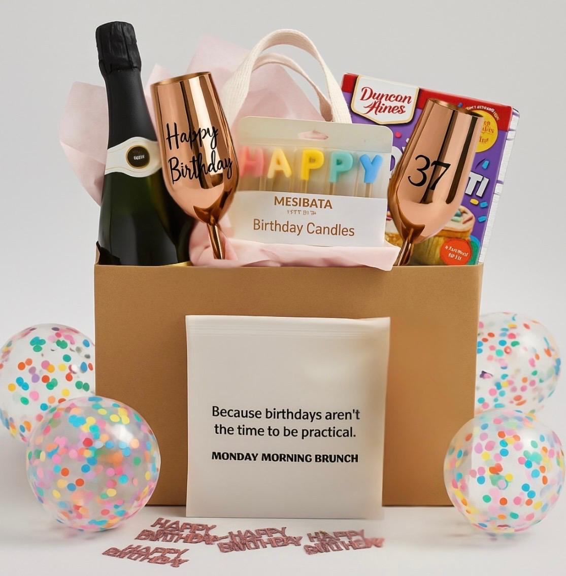 The “Can’t Show Up, So We Showed Up” Birthday Box